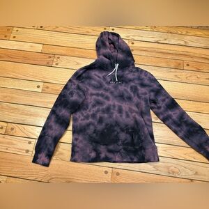 Aeropostale Aero Mens New York Black and Purple Tie-Dye Hoodie large